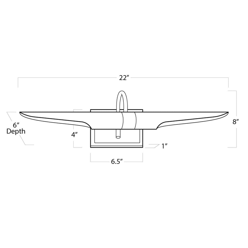 Redford Picture Light Small - Polished Nickel