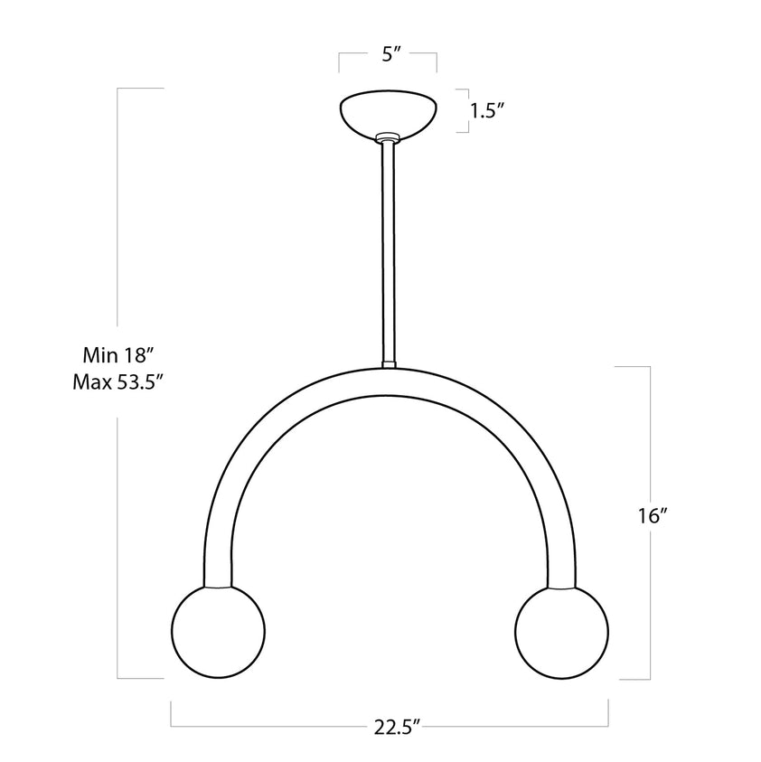 Happy Pendant Small - Polished Nickel