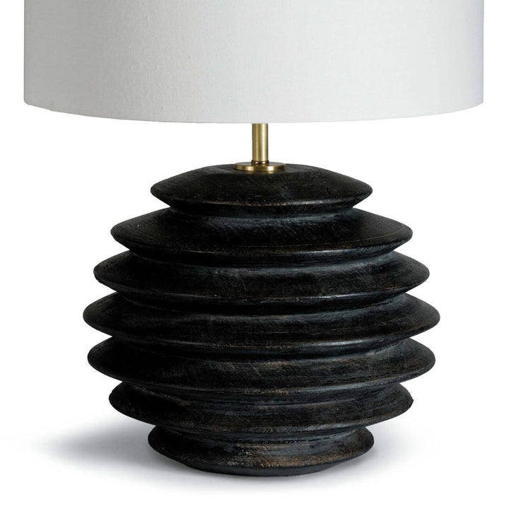 Accordion Table Lamp Round - Ebony