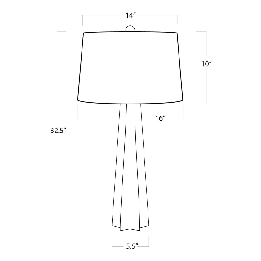 Glass Star Table Lamp - White