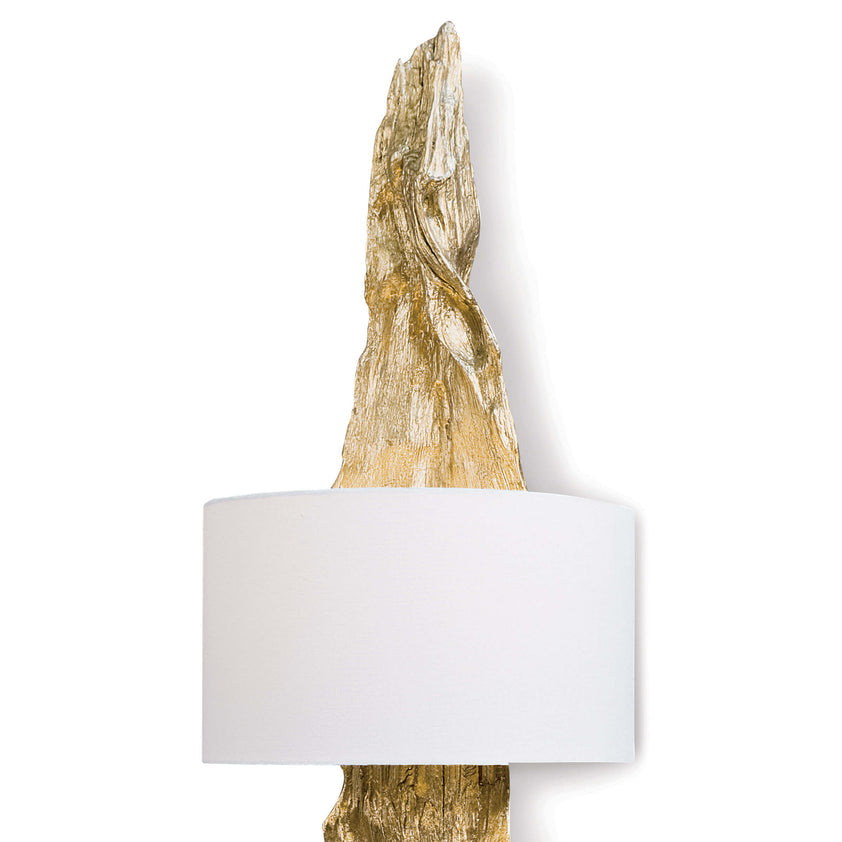 Driftwood Sconce - Antique Gold Leaf