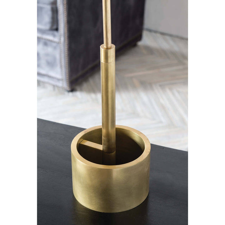 Geo Rectangle Table Lamp - Natural Brass