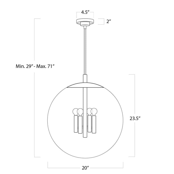 Cafe Pendant Large - Natural Brass