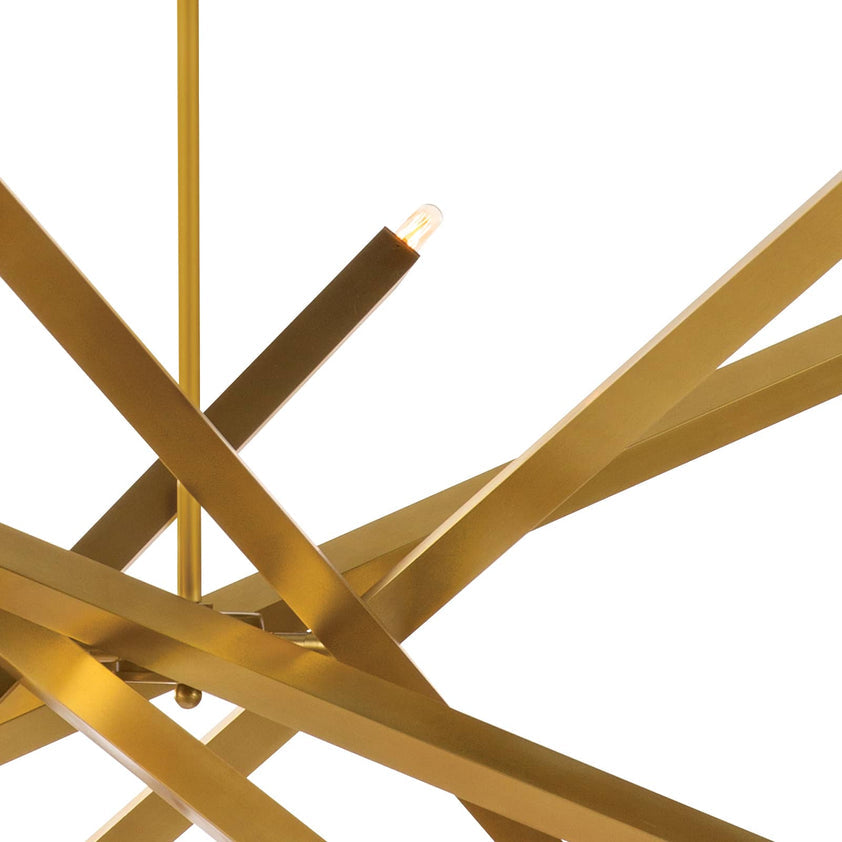 Viper Chandelier - Natural Brass