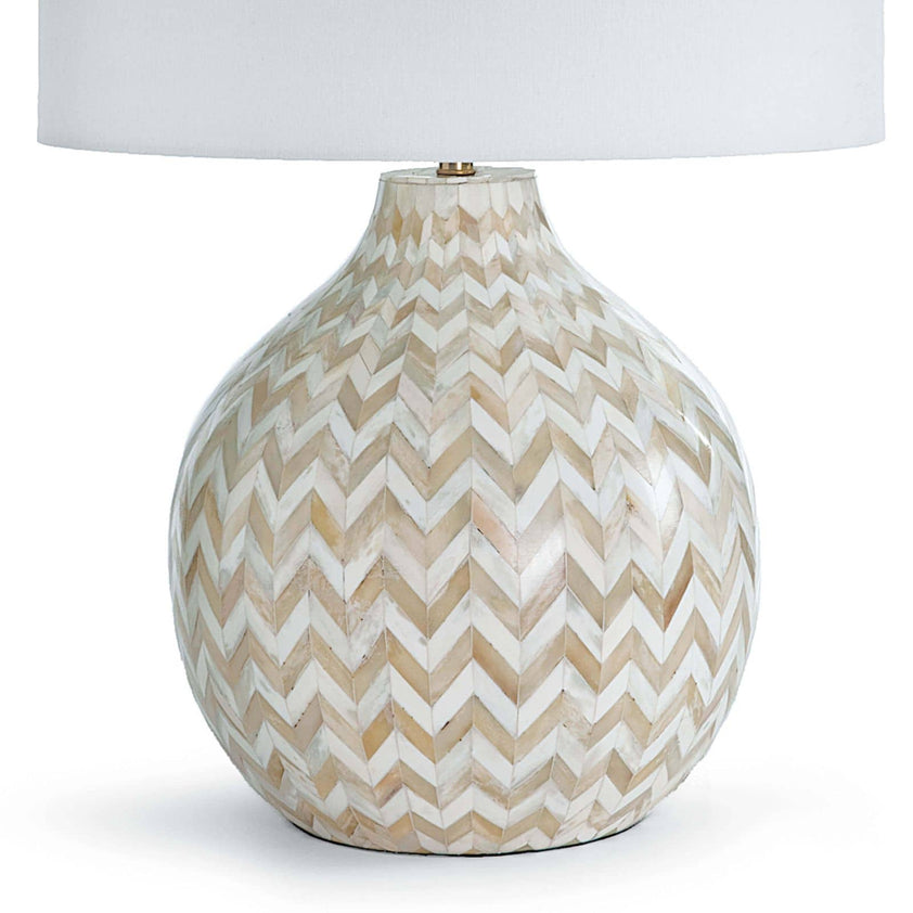 Chevron Bone Table Lamp - Natural