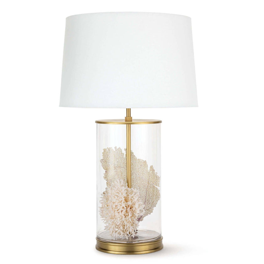 Magelian Glass Table Lamp - Natural Brass