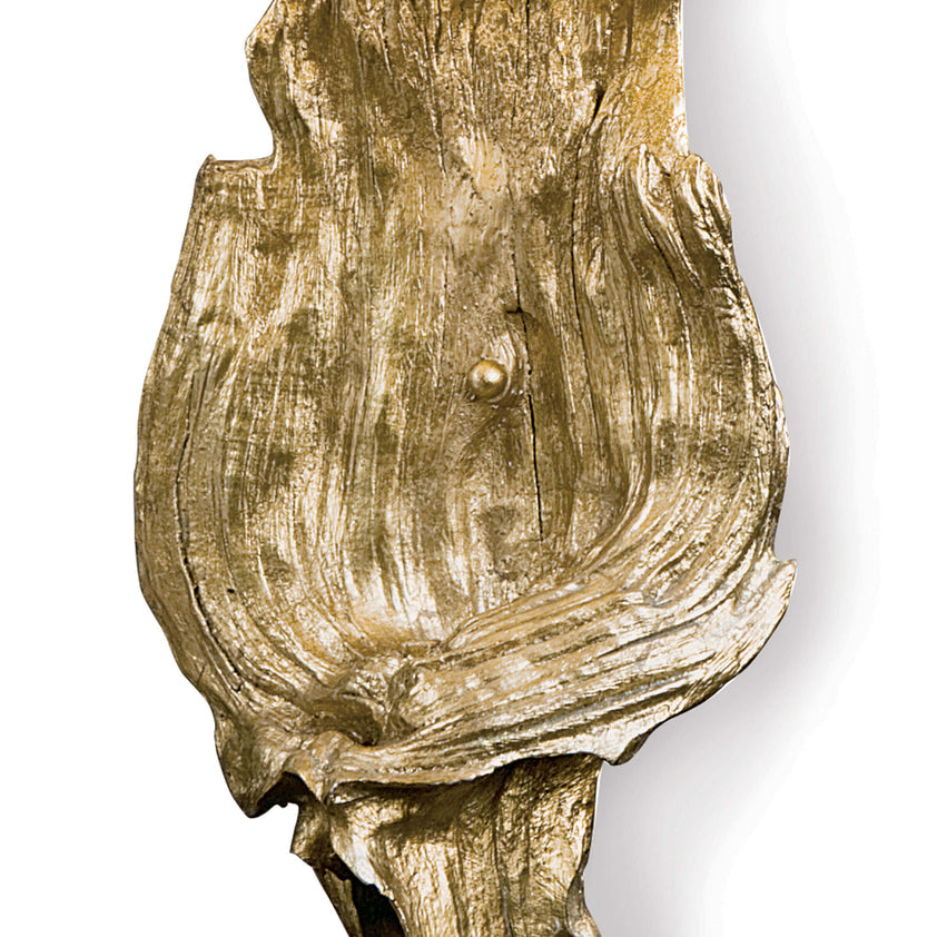 Driftwood Sconce - Antique Gold Leaf