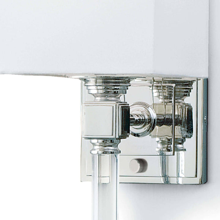 Crystal Tail Sconce - Polished Nickel