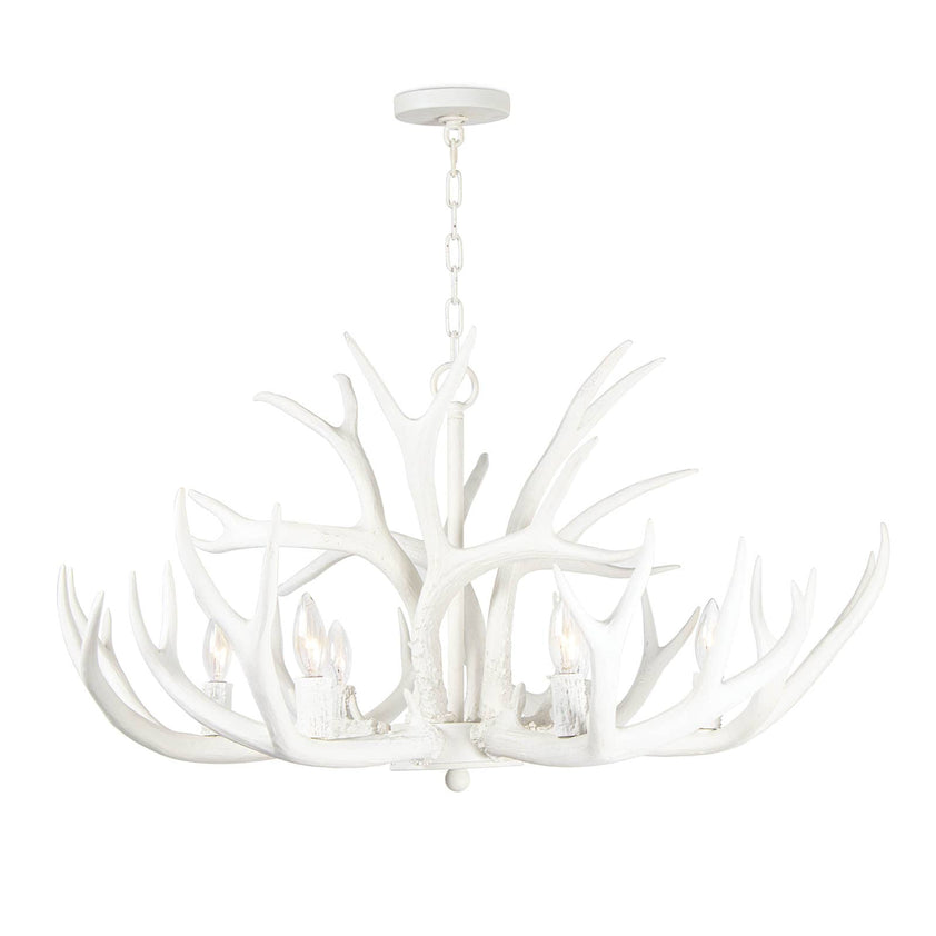 Antler Chandelier - White