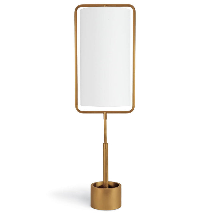 Geo Rectangle Table Lamp - Natural Brass