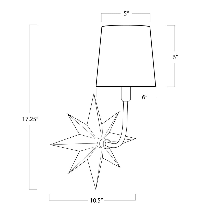 Etoile Sconce - Natural Brass