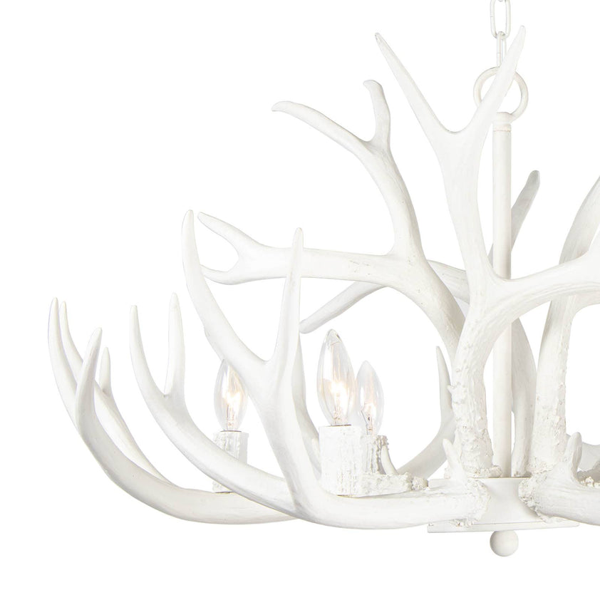 Antler Chandelier - White