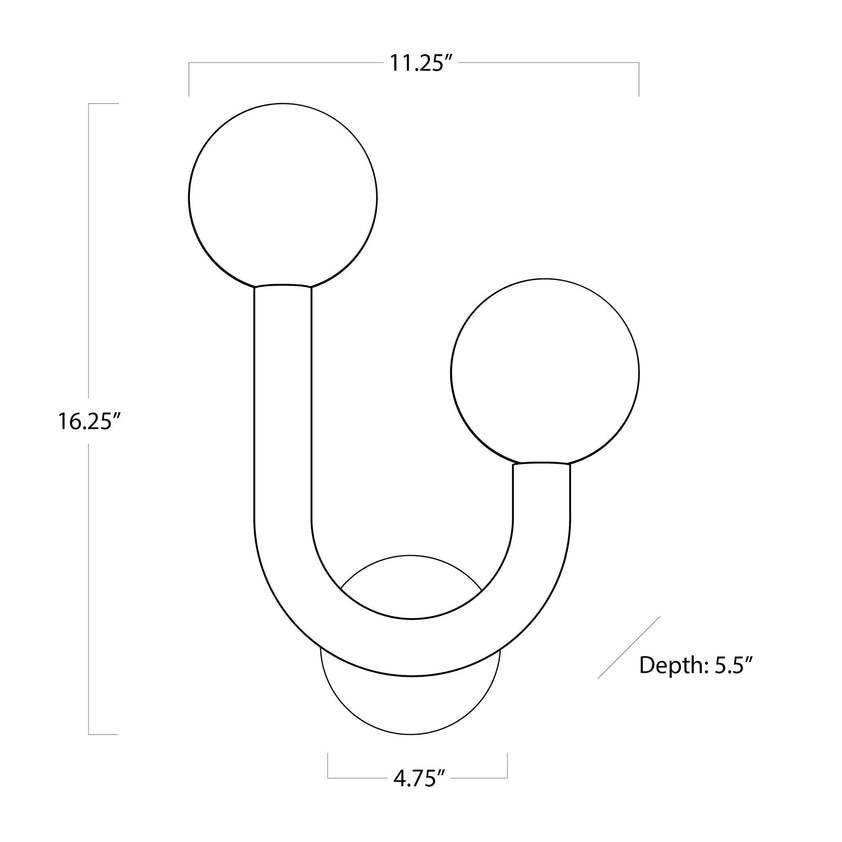 Happy Sconce Right Side - Polished Nickel