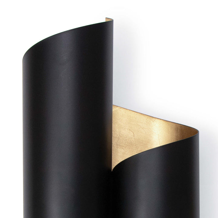 Folio Sconce - Black and Gold