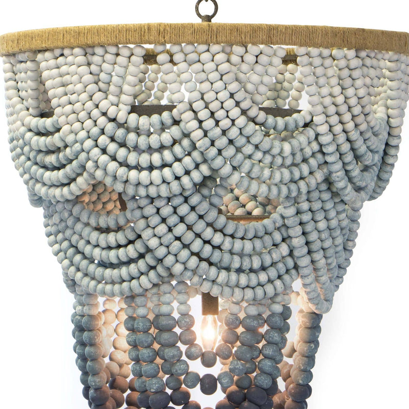 Ombre Wood Bead Chandelier