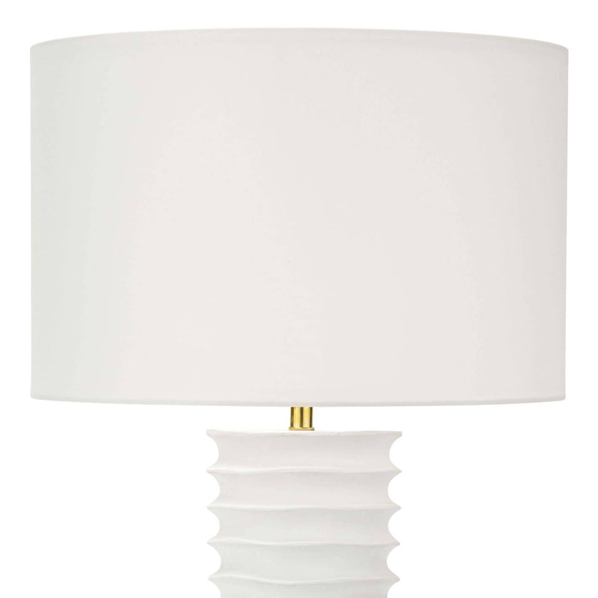 Nabu Metal Column Table Lamp - White