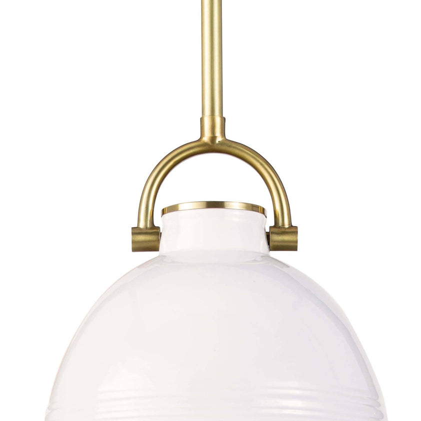 Eloise Ceramic Pendant Small - White