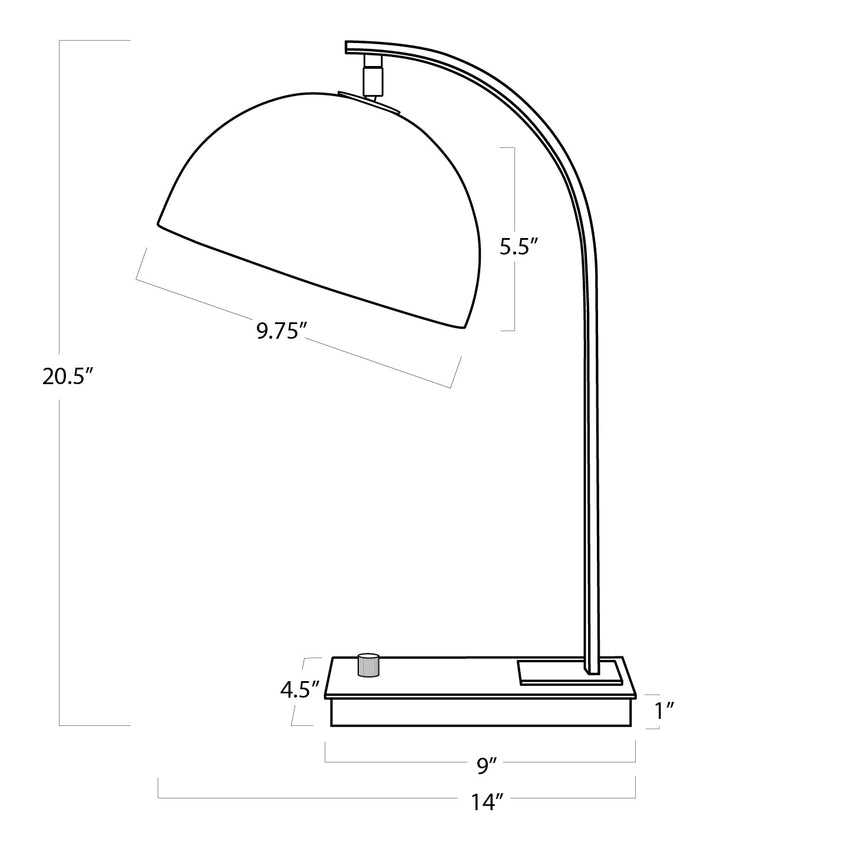 Otto Desk Lamp - Polished Nickel