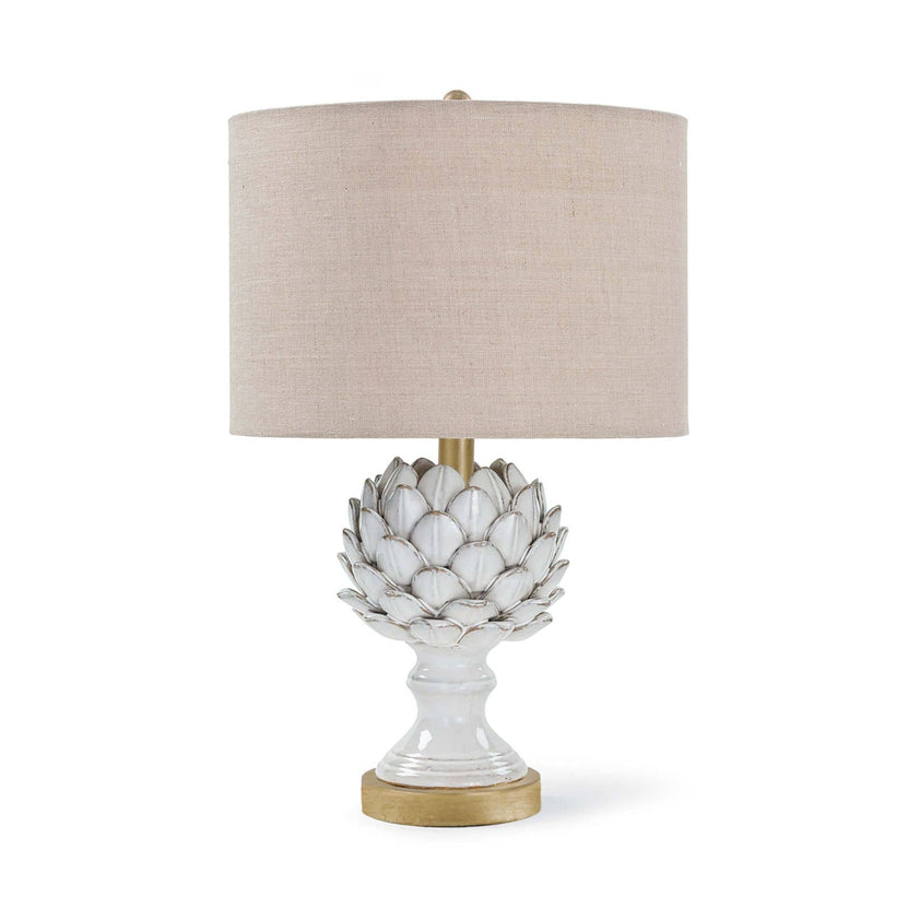 Leafy Artichoke Ceramic Table Lamp - Off White