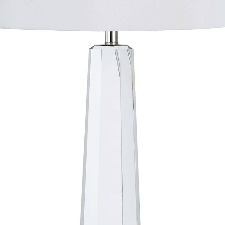 Tapered Hex Crystal Table Lamp