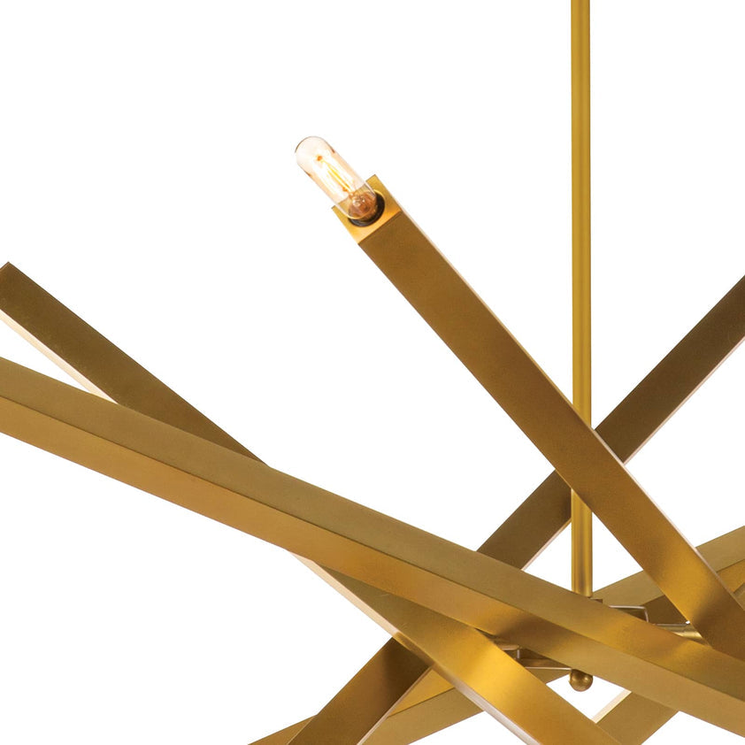 Viper Chandelier - Natural Brass