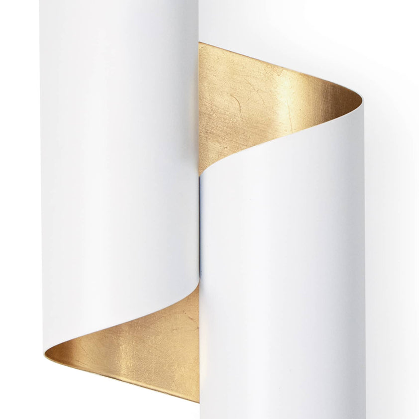 Folio Sconce - White and Gold