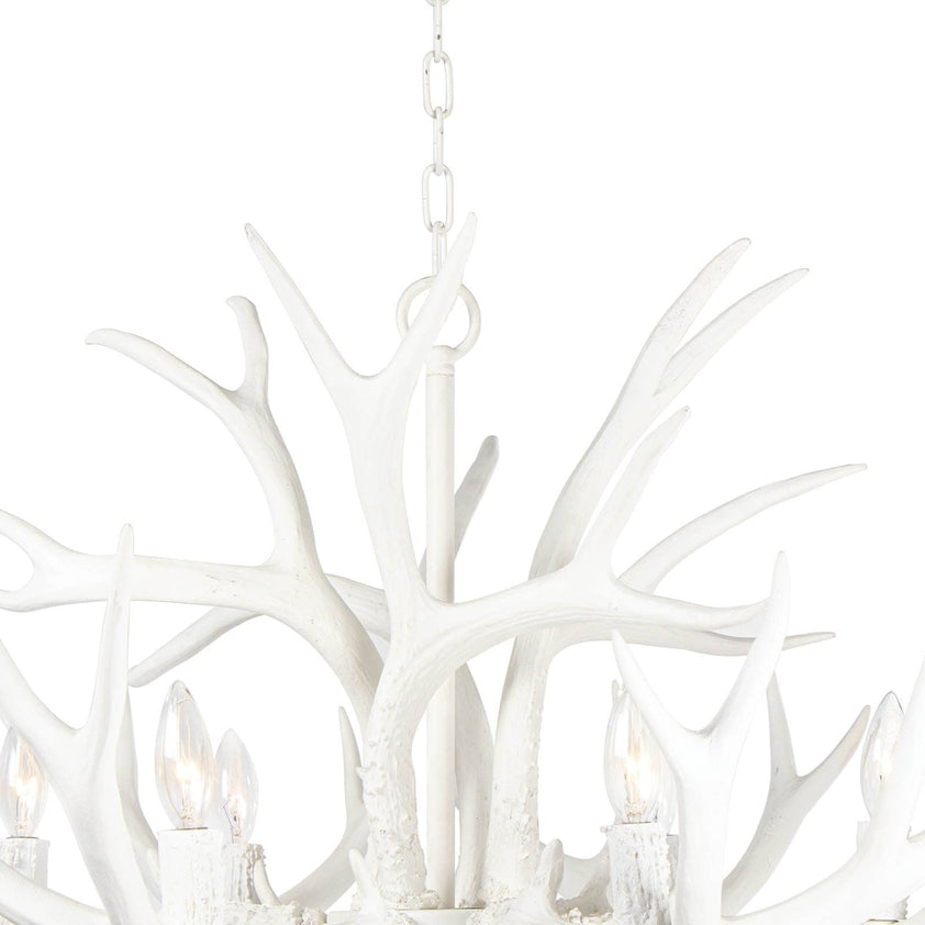 Antler Chandelier - White