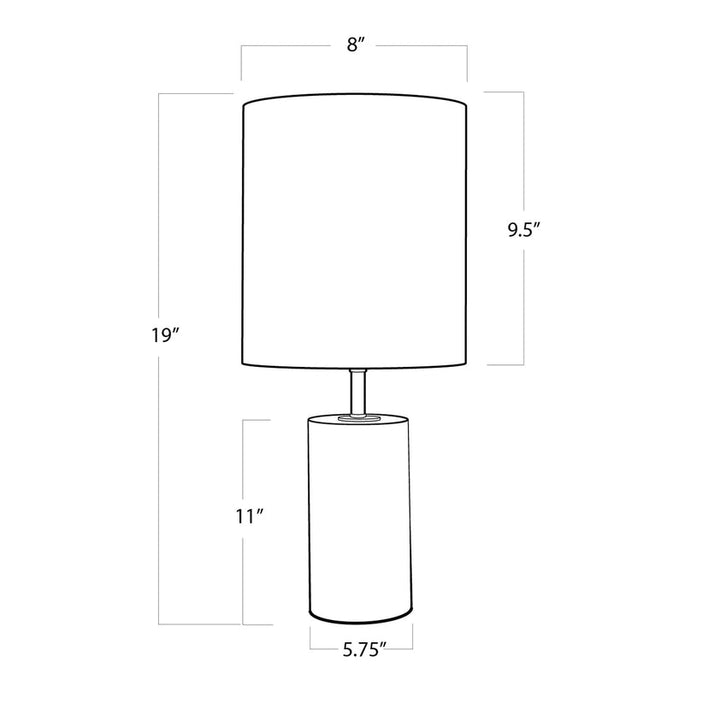 Jade and Brass Mini Cylinder Lamp