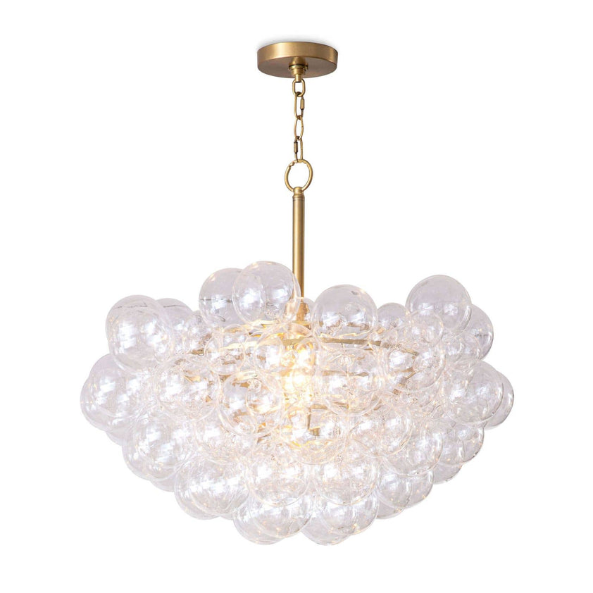 Bubbles Chandelier - Clear Natural Brass