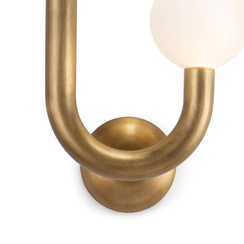 Happy Sconce Right Side - Natural Brass