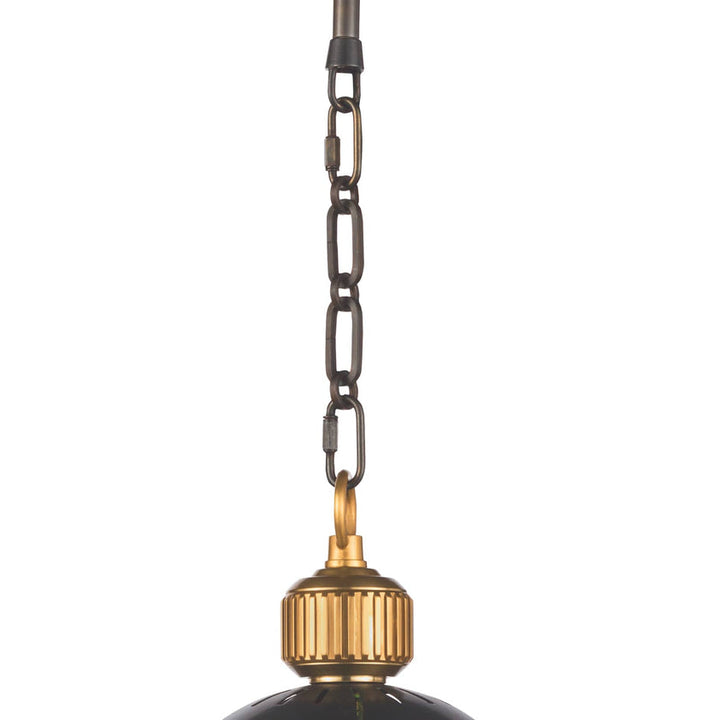 Otis Pendant Small - Blackened and Natural Brass