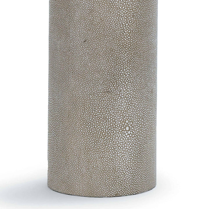 Harlow Ivory Grey Shagreen Cylinder Table Lamp