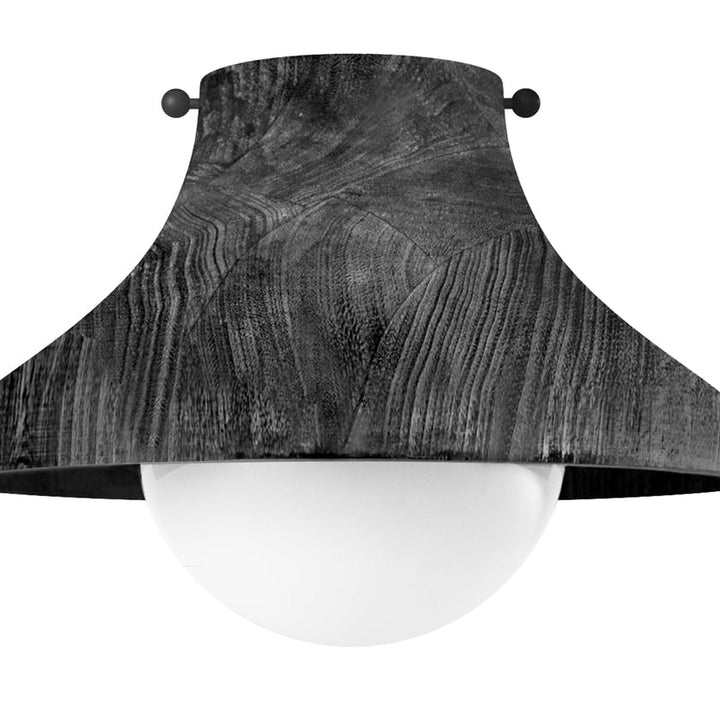 Surfside Wood Flush Mount - Ebony