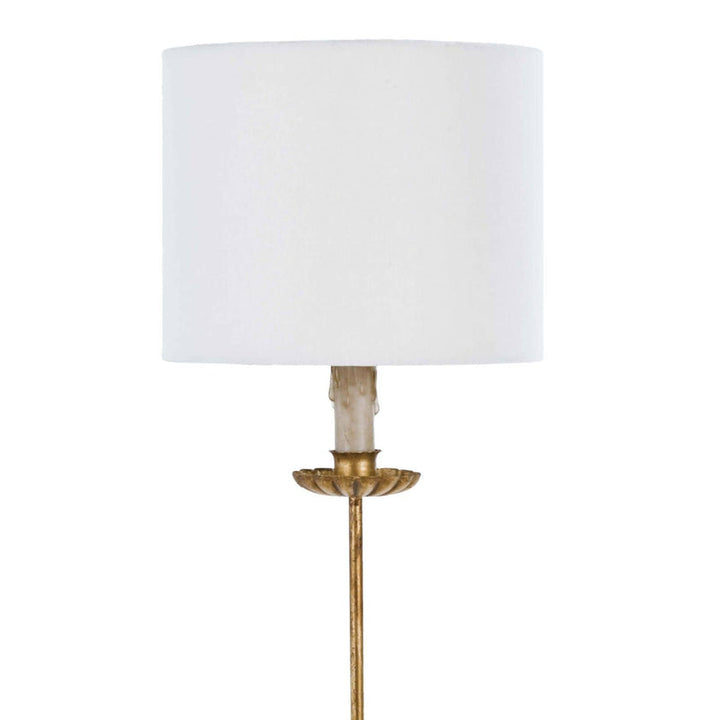 Clove Stem Buffet Table Lamp With Natural Linen Shade