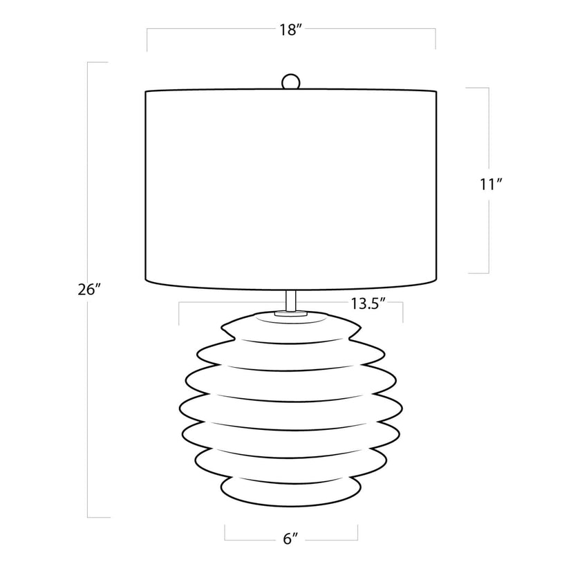 Accordion Table Lamp Round - Ebony