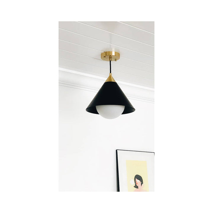 Hilton Pendant - Blackened Brass and Natural Brass