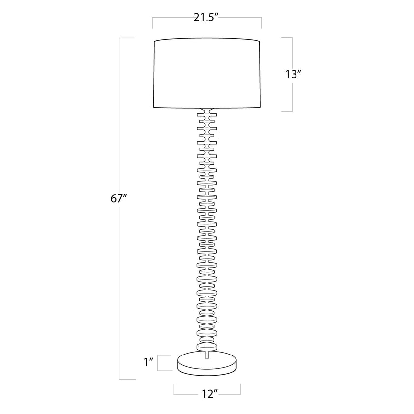 Fishbone Floor Lamp - Ebony