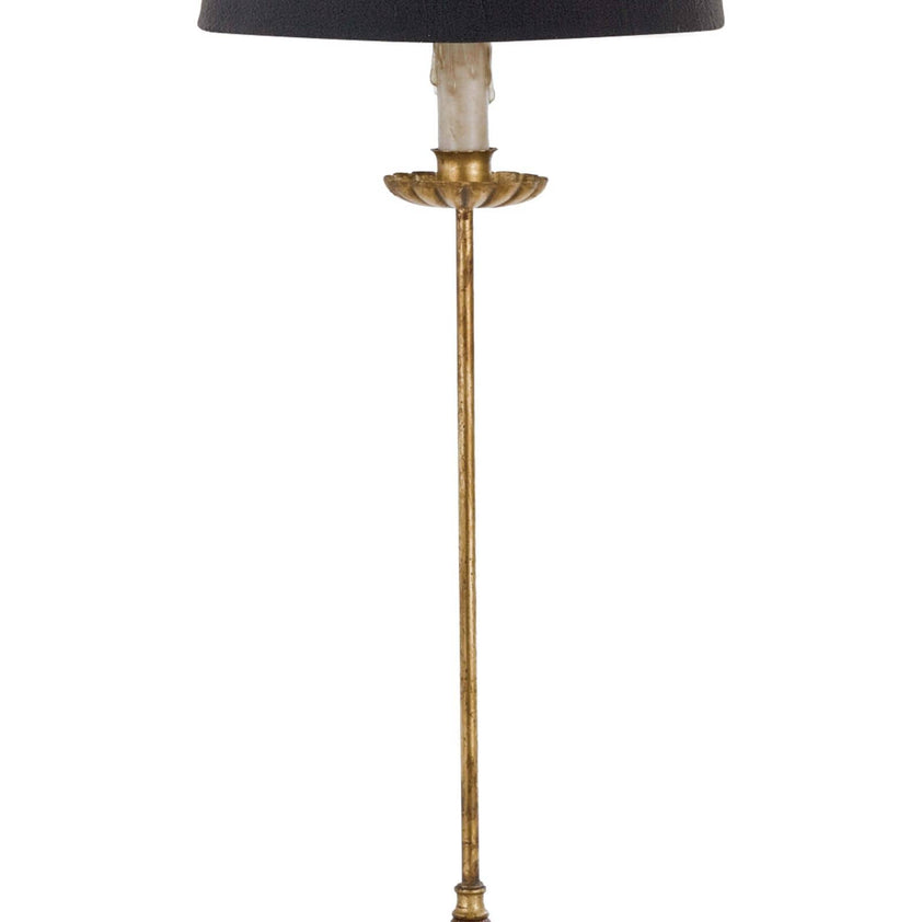 Clove Stem Buffet Table Lamp With Black Shade