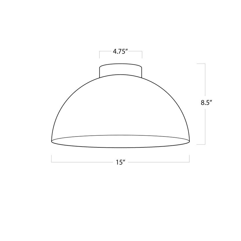 Peridot Outdoor Flush Mount Small - White