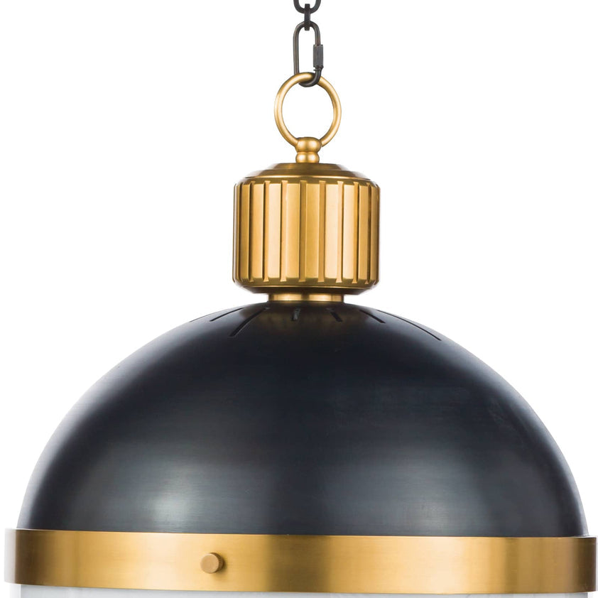 Otis Pendant Large - Blackened and Natural Brass