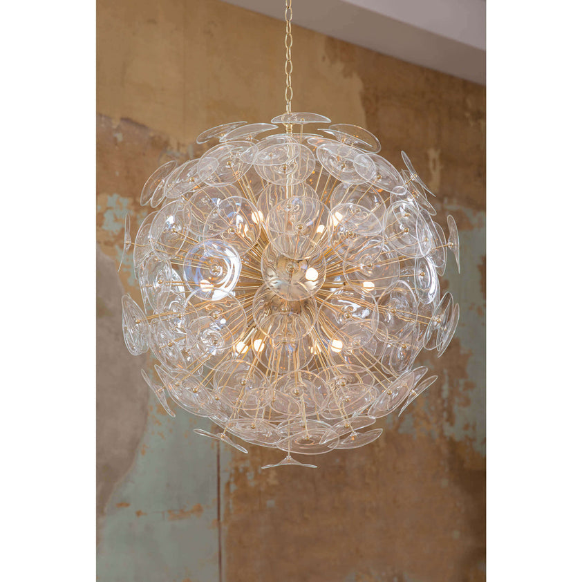 Poppy Glass Chandelier Large - Clear