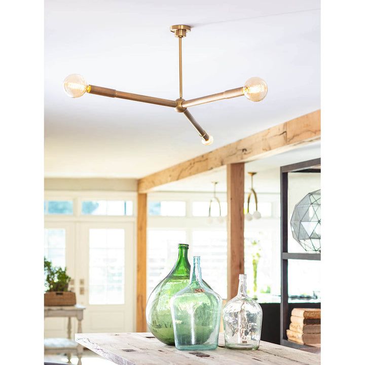 Talon Chandelier - Natural Brass