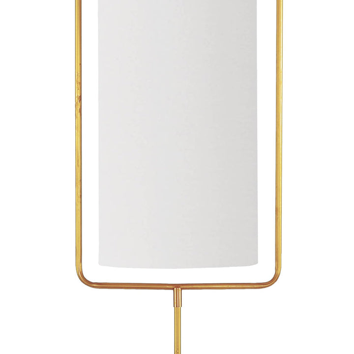 Geo Rectangle Floor Lamp - Natural Brass