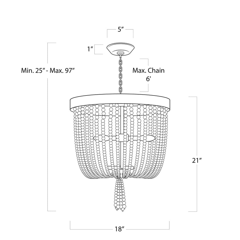 Milos Chandelier - White