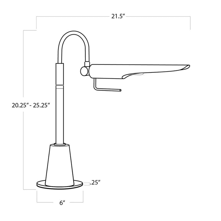 Raven Task Lamp - Natural Brass