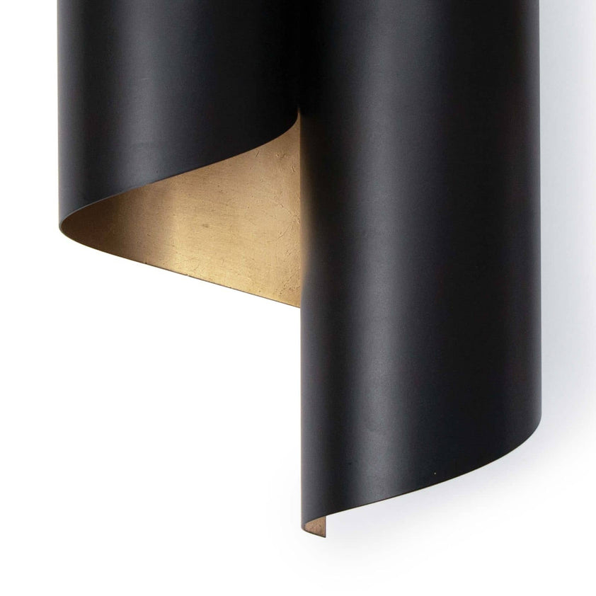 Folio Sconce - Black and Gold