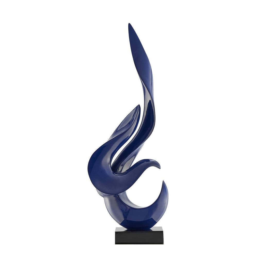 Finesse Decor Navy Blue Flame Sculpture // TOP ONLY